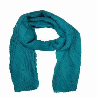 Designer Crush Diamond Studded Stole - Ocean Blue